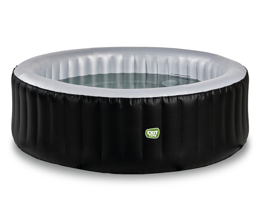 Ein schwarzer EXIT Silver Classic Whirlpool für 4 Personen.