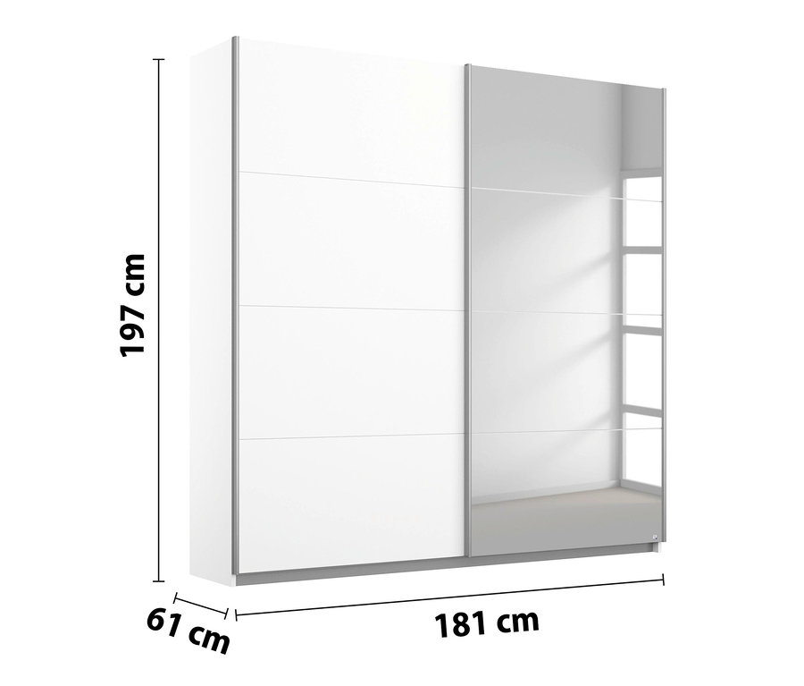 Weißer rauch Schwebetürenschrank »Subito« mit Spiegeltür.