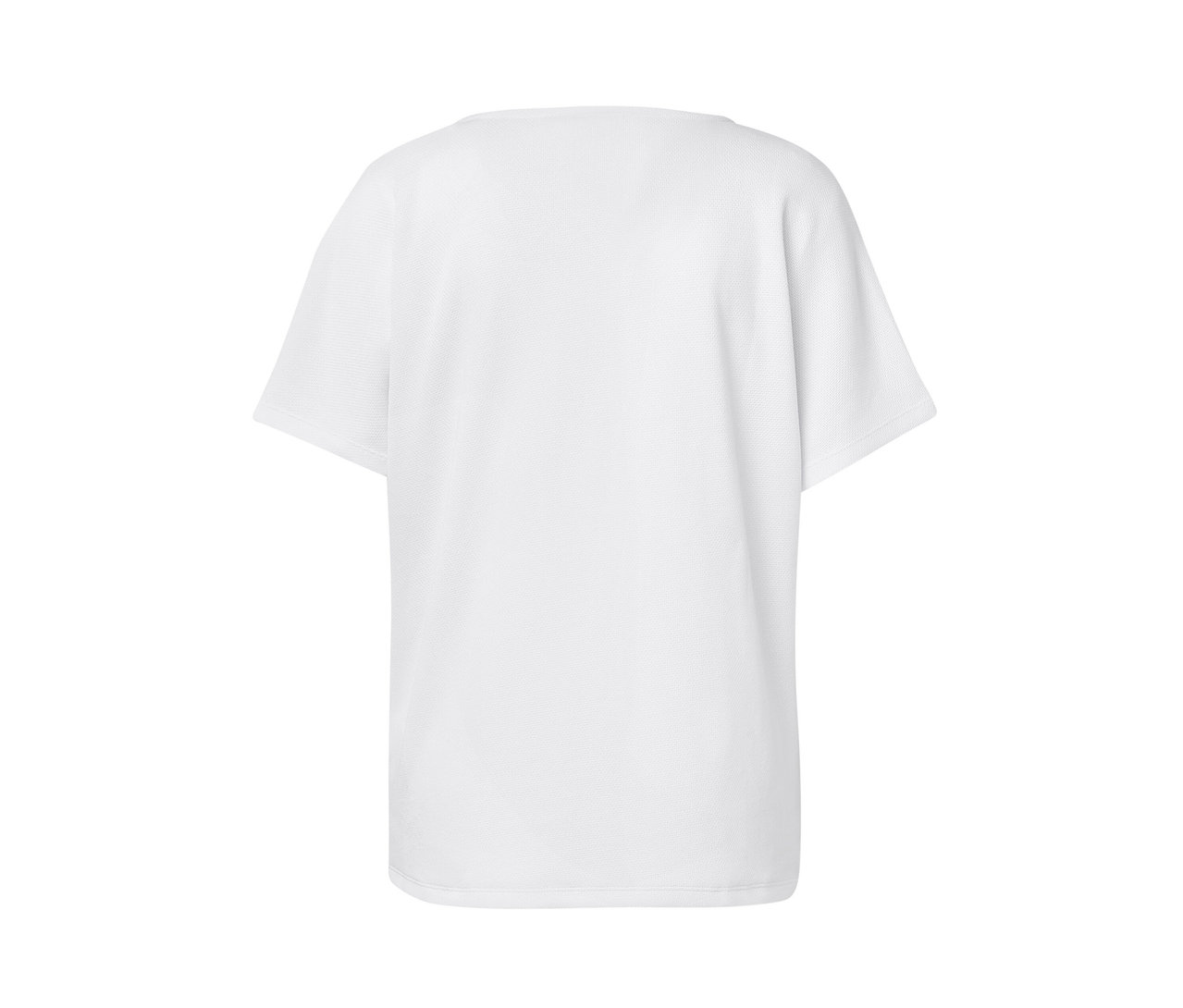 Weißes strukturiertes Shirt.