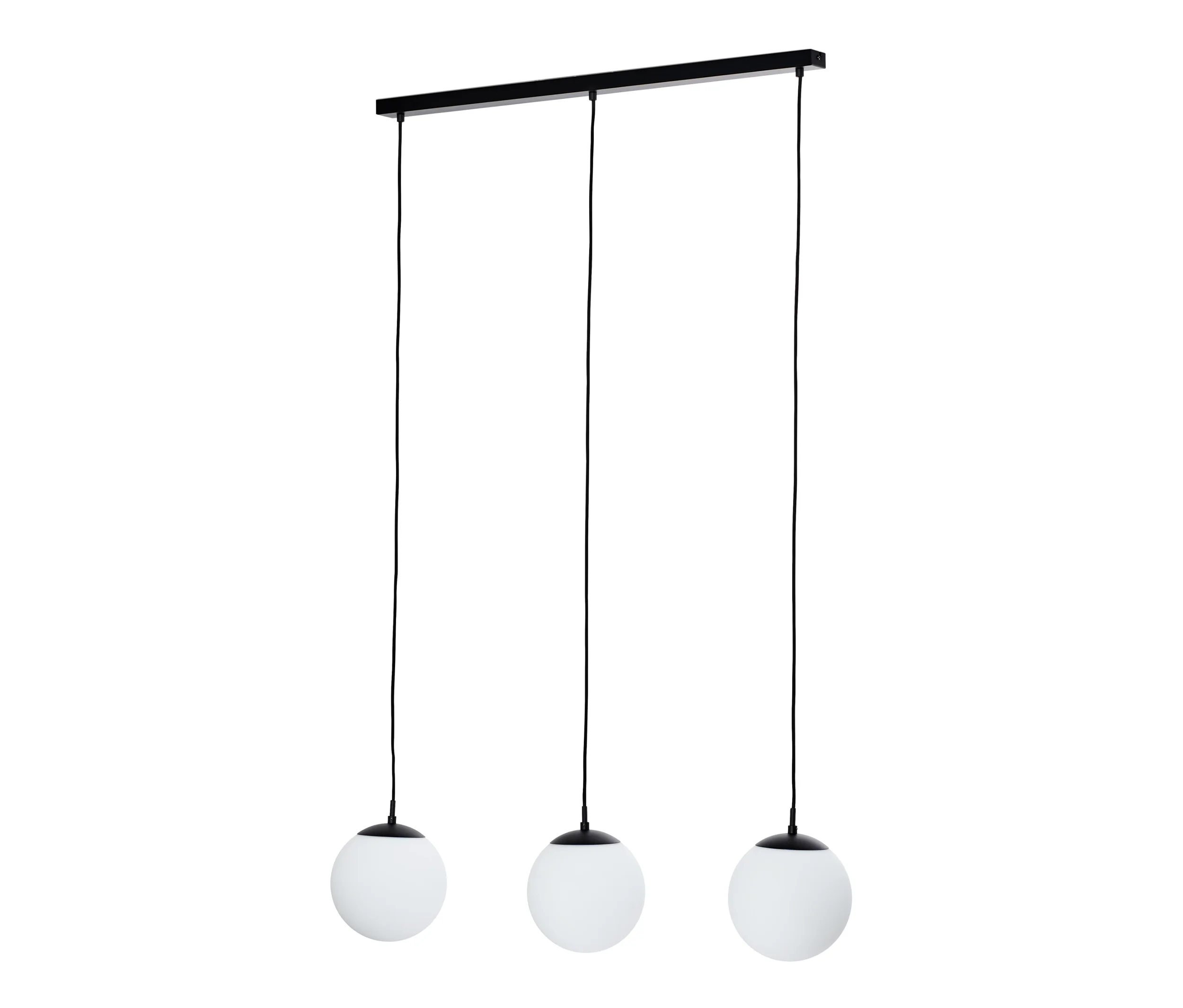 63,5cm günstig Kaufen-Tchibo - Hängeleuchte mit Glaskugeln - 83x5x2,5cm - schwarz - Metall / Glas. Tchibo - Hängeleuchte mit Glaskugeln - 83x5x2,5cm - schwarz - Metall / Glas <![CDATA[Hängeleuchte mit Glaskugeln, 3-flammig, eckig Farbe: Baldachin und Abdeckung matt s