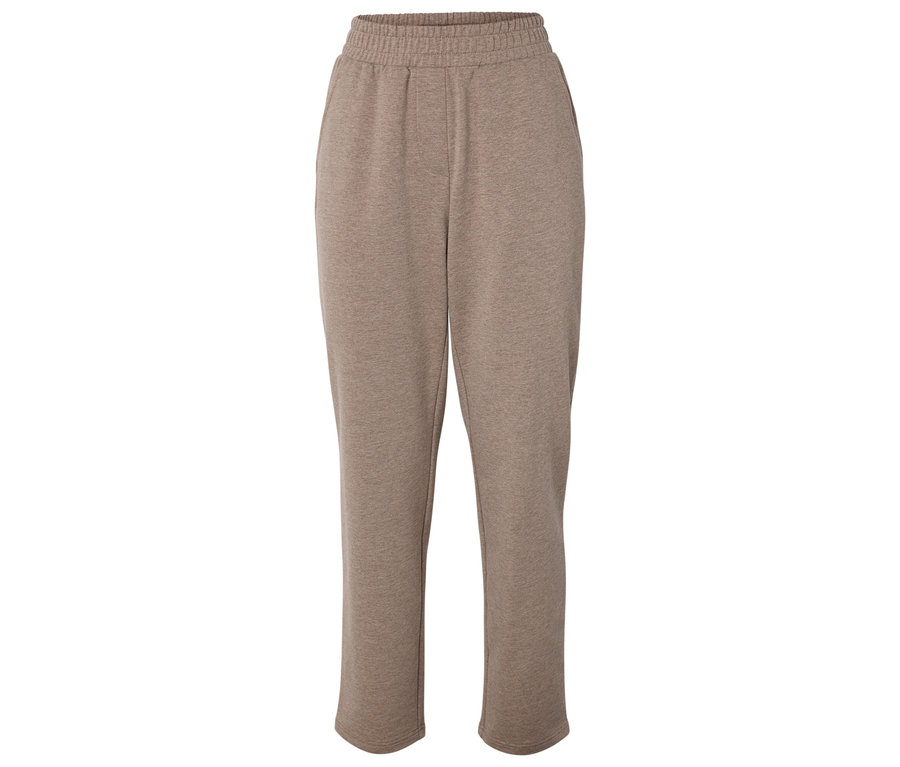 Beige Jogginghose mit elastischem Bund.