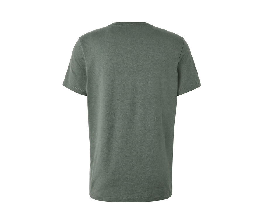 Khakifarbenes Funktionsshirt von hinten.