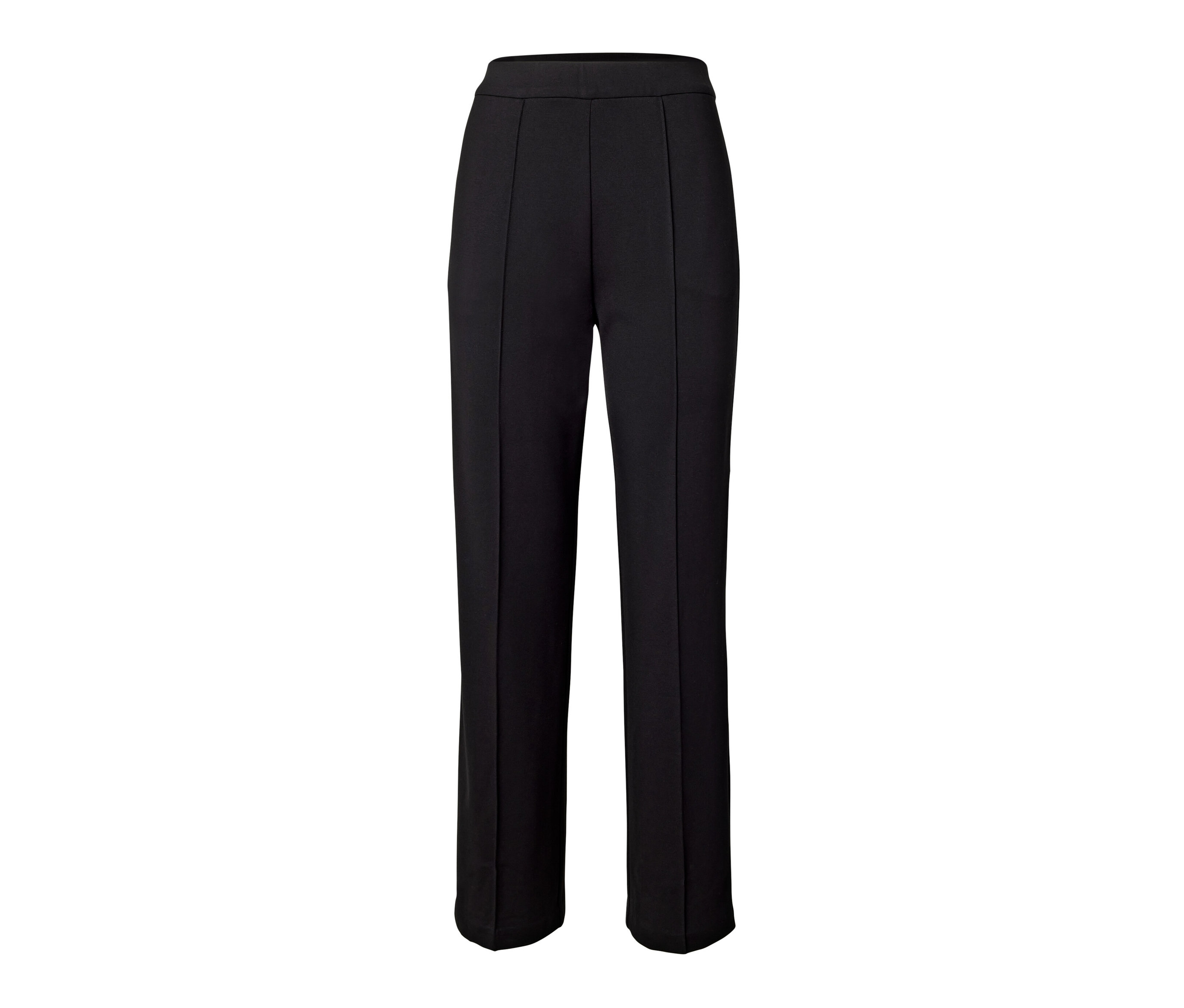 Jerseyhose mit Biese - Damen - Gr. 52 - schwarz - schwarz