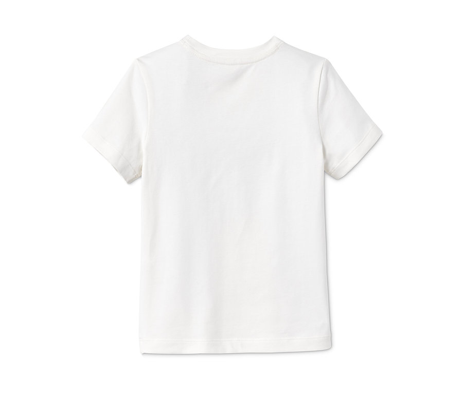 Rückansicht eines einzelnen Baumwoll-T-Shirts aus einem 2er-Set.