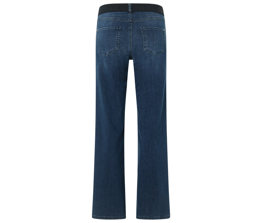 Rückansicht einer Jeans mit dunklem Bund.