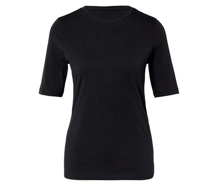 Basic Halbarmshirt, schwarz