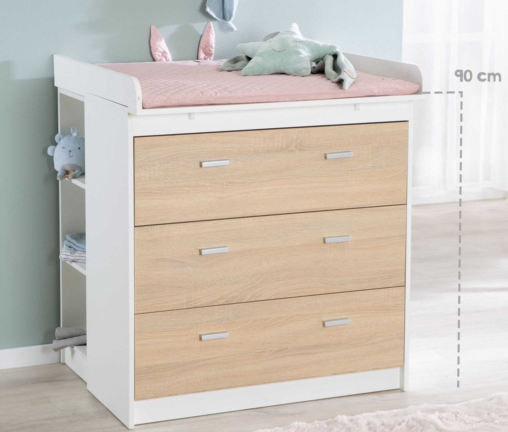Thumbnail - roba Wickelkommode »Gabriella« - 88,5x75x98,5cm - braun - Holz / Kunststoff