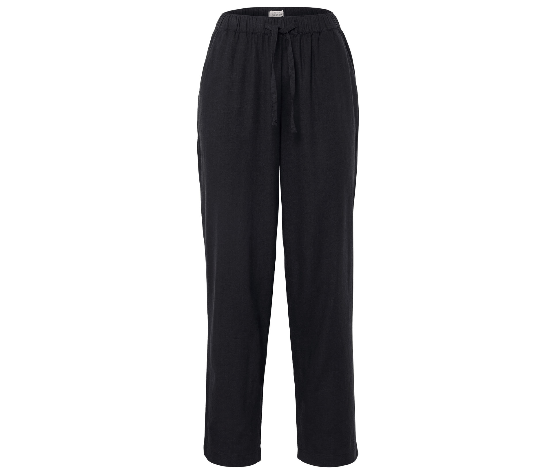 Leinenhose - Damen - Gr. 44 - schwarz - schwarz