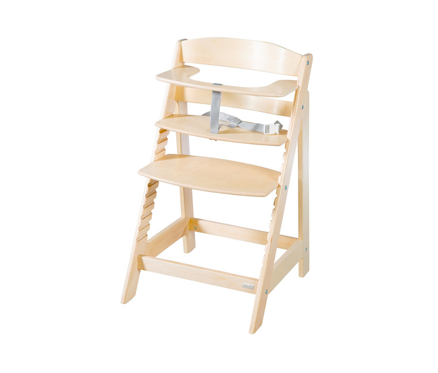 Ein naturfarbener roba Treppenhochstuhl »Sit Up Flex«.