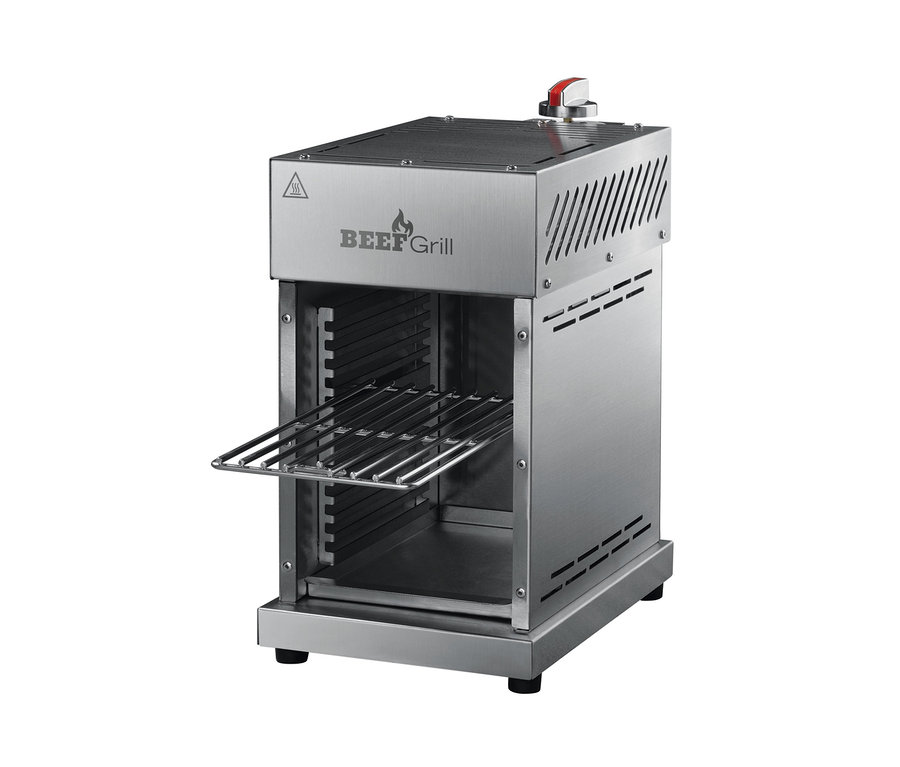 Oberhitze-Gasgrill »Beef Grill« aus Edelstahl mit Grillrost.