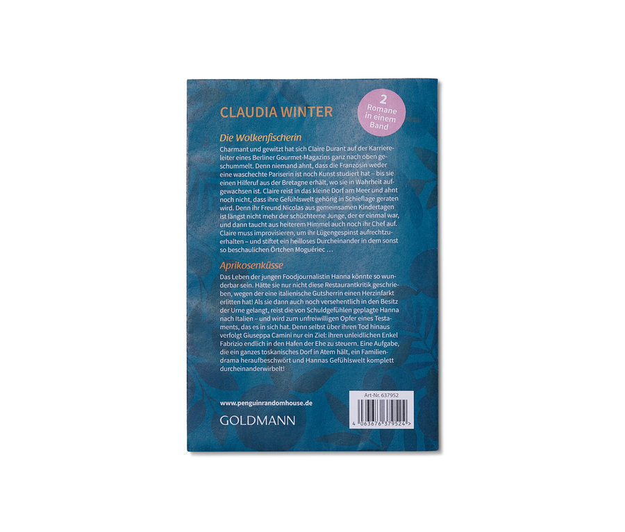 Cover des Buchs "Doppelroman »Die Wolkenfischerin« und »Aprikosenküsse«" von Claudia Winter.