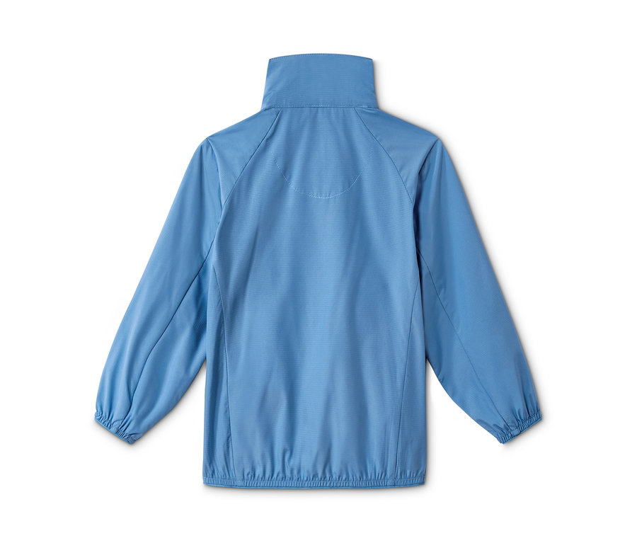 Blaue Packable-Funktionsjacke.