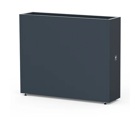 Ein grauer Herstera Garden Pflanzkasten »Divider«, ca. 100 x 80 x 25 cm.