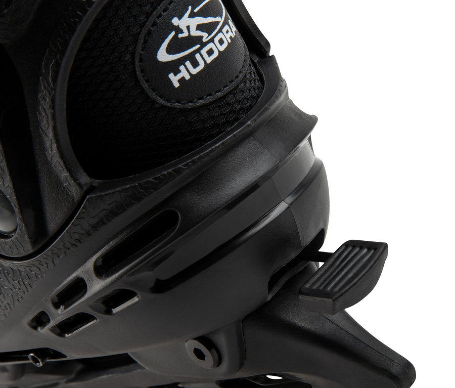 Detailansicht eines schwarzen HUDORA Allround Schlittschuhs »Comfort«.