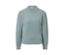 Rauchblauer Grobstrick-Pullover mit Wolle.