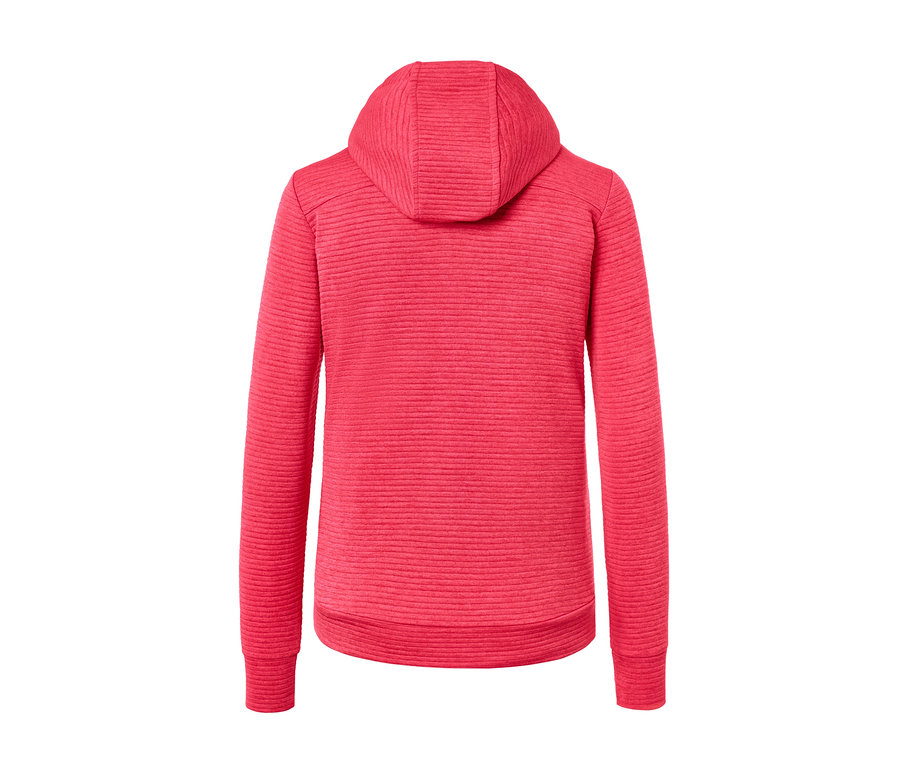 Nahaufnahme einer pinken Kapuzenjacke.