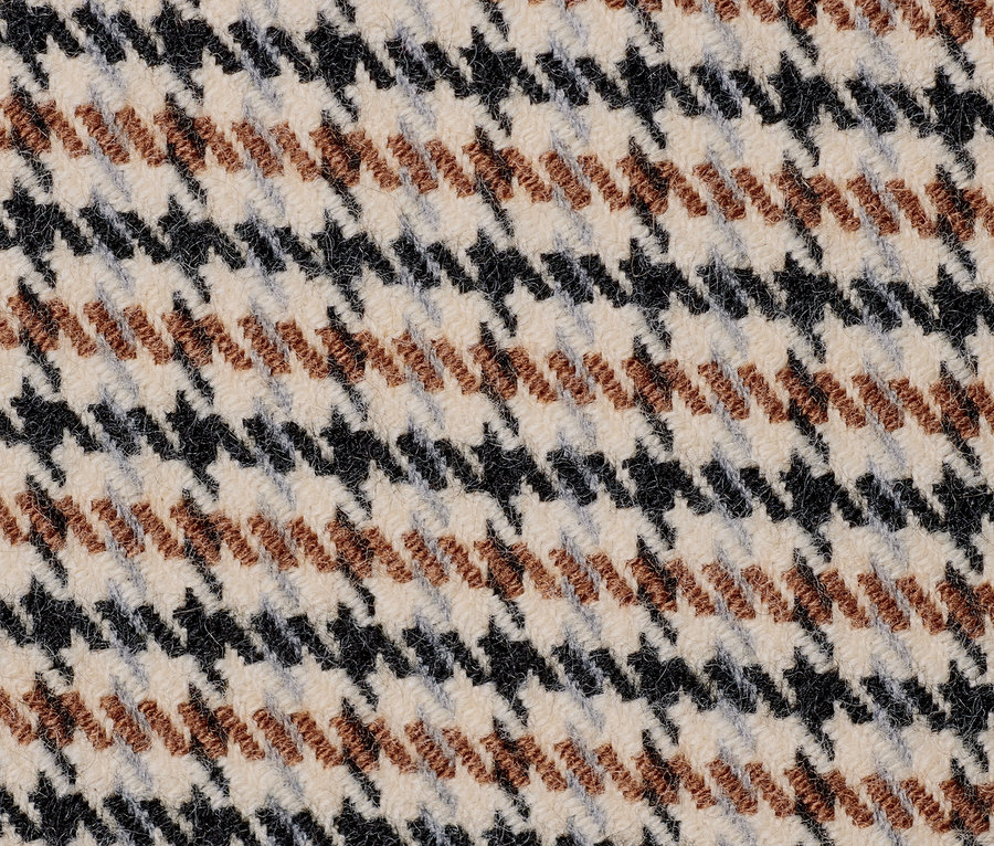Detailansicht eines karierten Blazers.