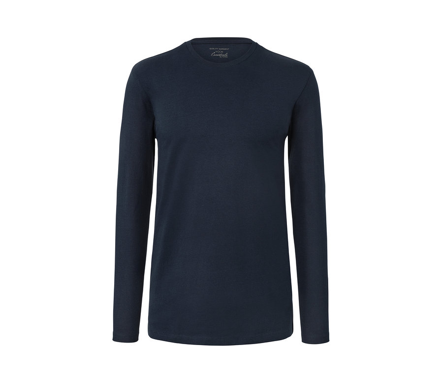Ein marineblaues Langarmshirt.