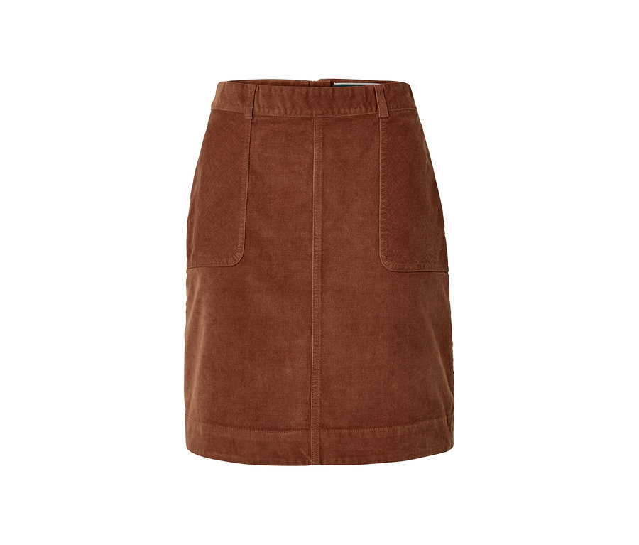 Ein brauner Cordrock.