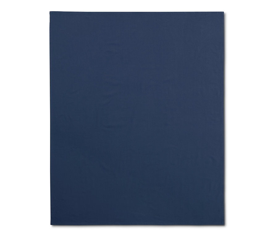 Blaue Tischdecke aus Leinenmischung, Normalgröße.