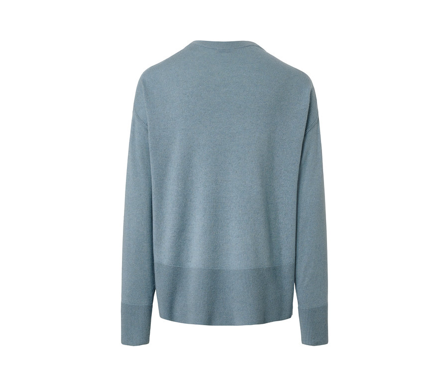 Detailansicht eines Feinstrick-Pullovers mit Cashmere.