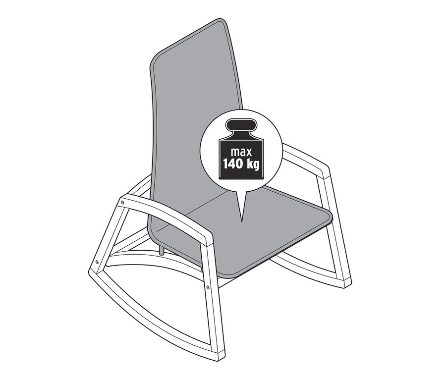 Abbildung eines Garten-Schaukelsessels »Rope«.