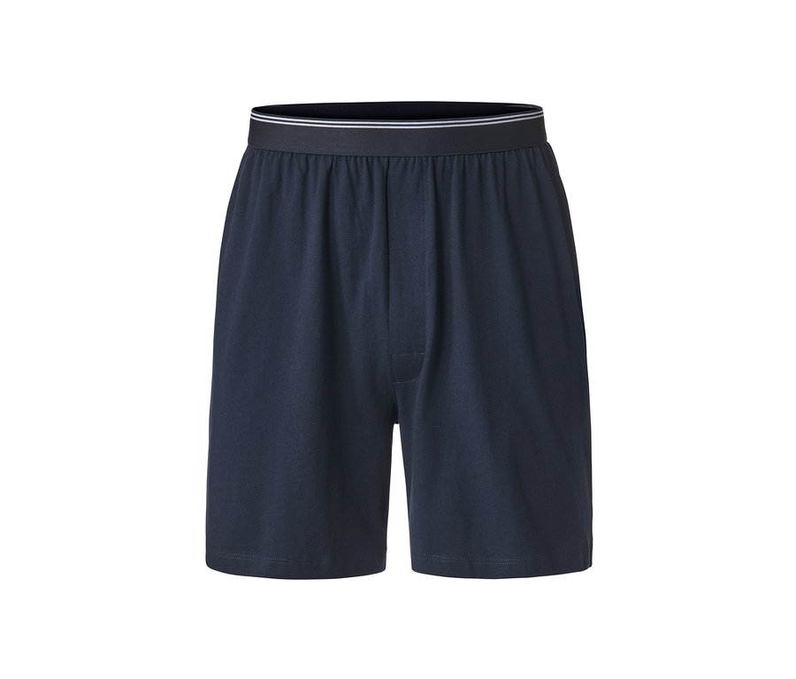 Blauer Shorty-Pyjama.