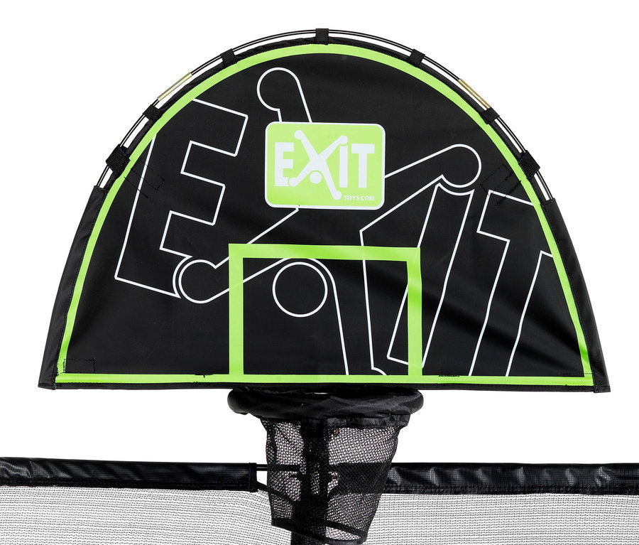 Ein grün-schwarzer EXIT Trampolin-Korb.