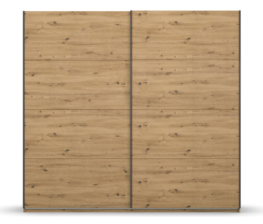 Ein zweitüriger Rauch Schrank »Apollon« mit Holzdekor.