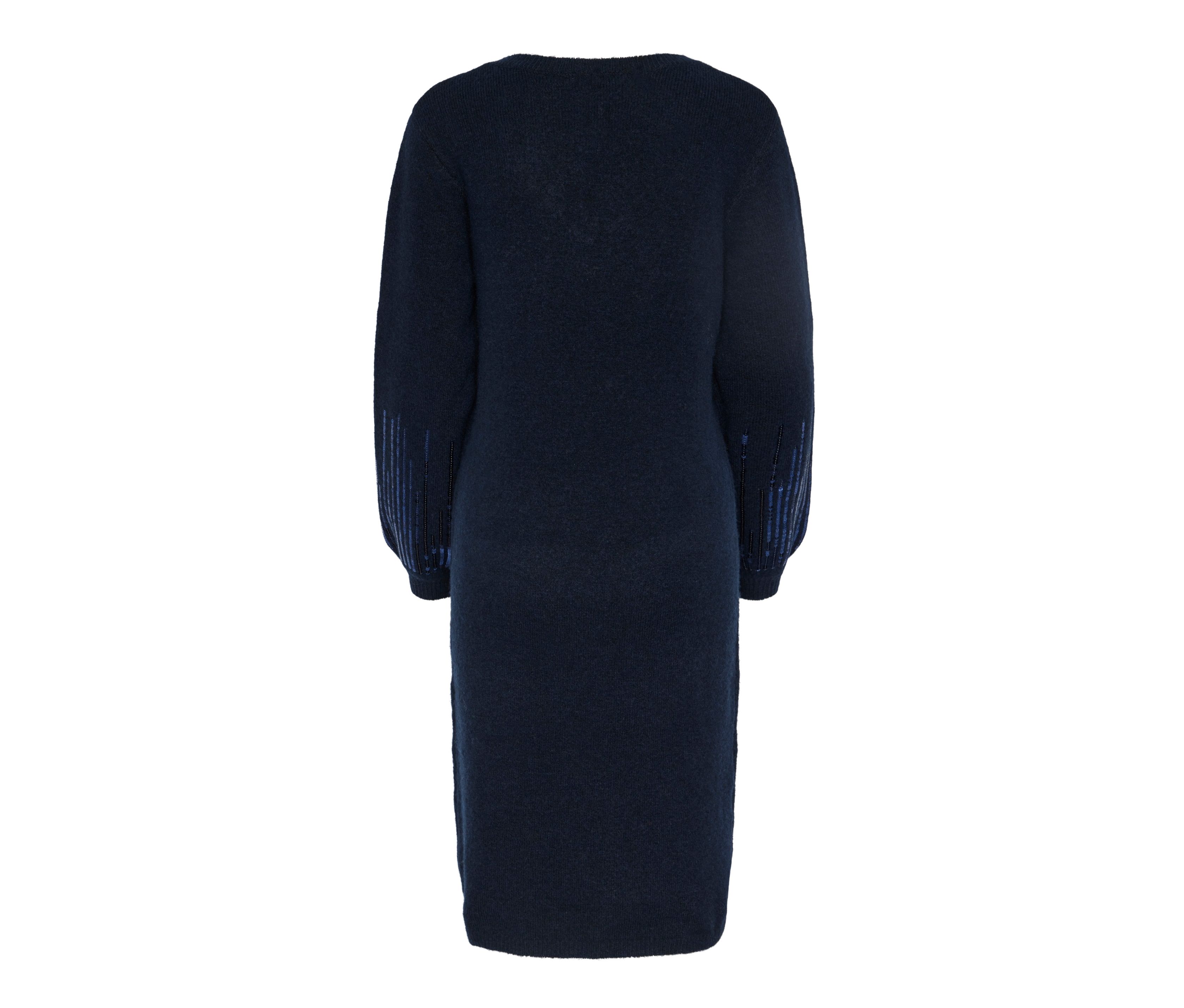Tchibo - Strickkleid mit Pailletten - Damen - Gr. S - dunkelblau