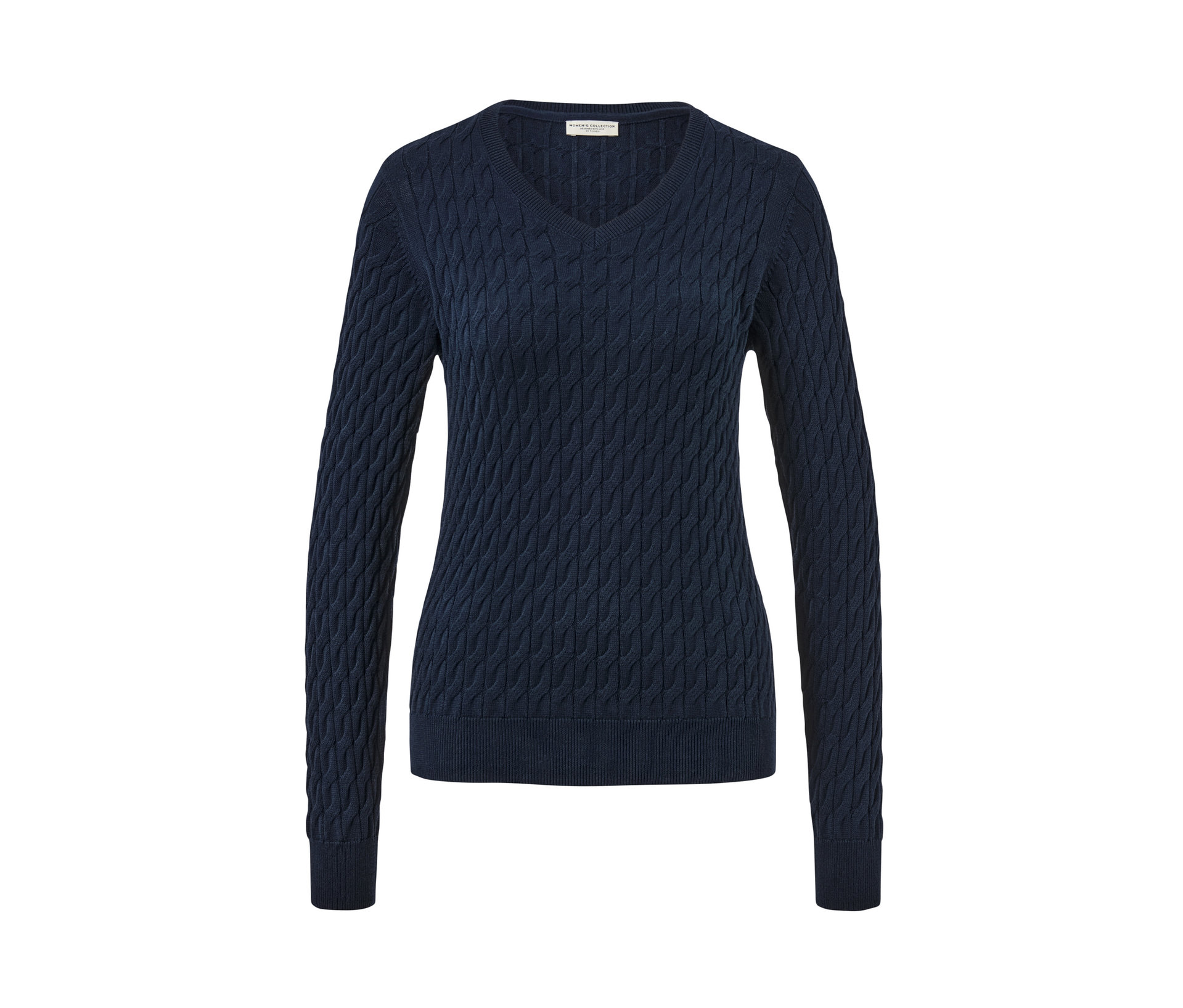 Zopfstrickpullover - Damen - Gr. XL - dunkelblau - dunkelblau