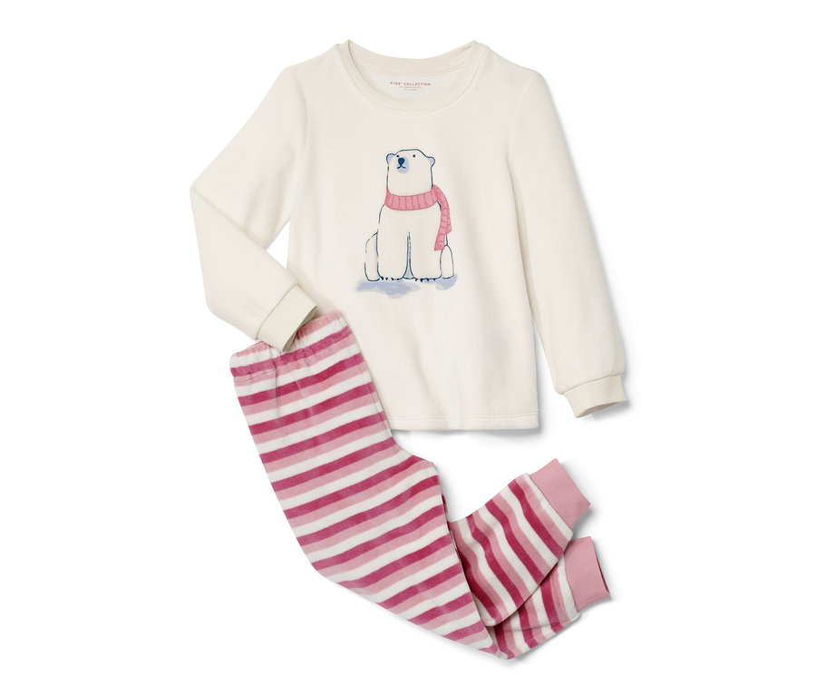 Kinder-Nicki-Pyjama mit Eisbär-Motiv.