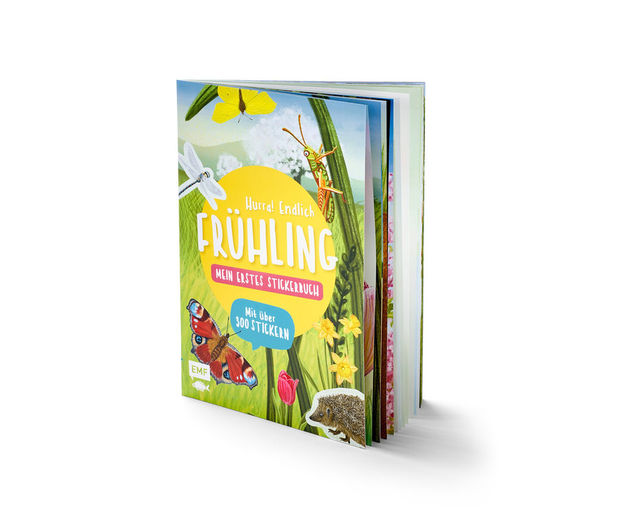 Das Buch »Hurra! Endlich Frühling« wird gezeigt.