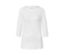 Weißes Shirt mit 3/4-Arm.