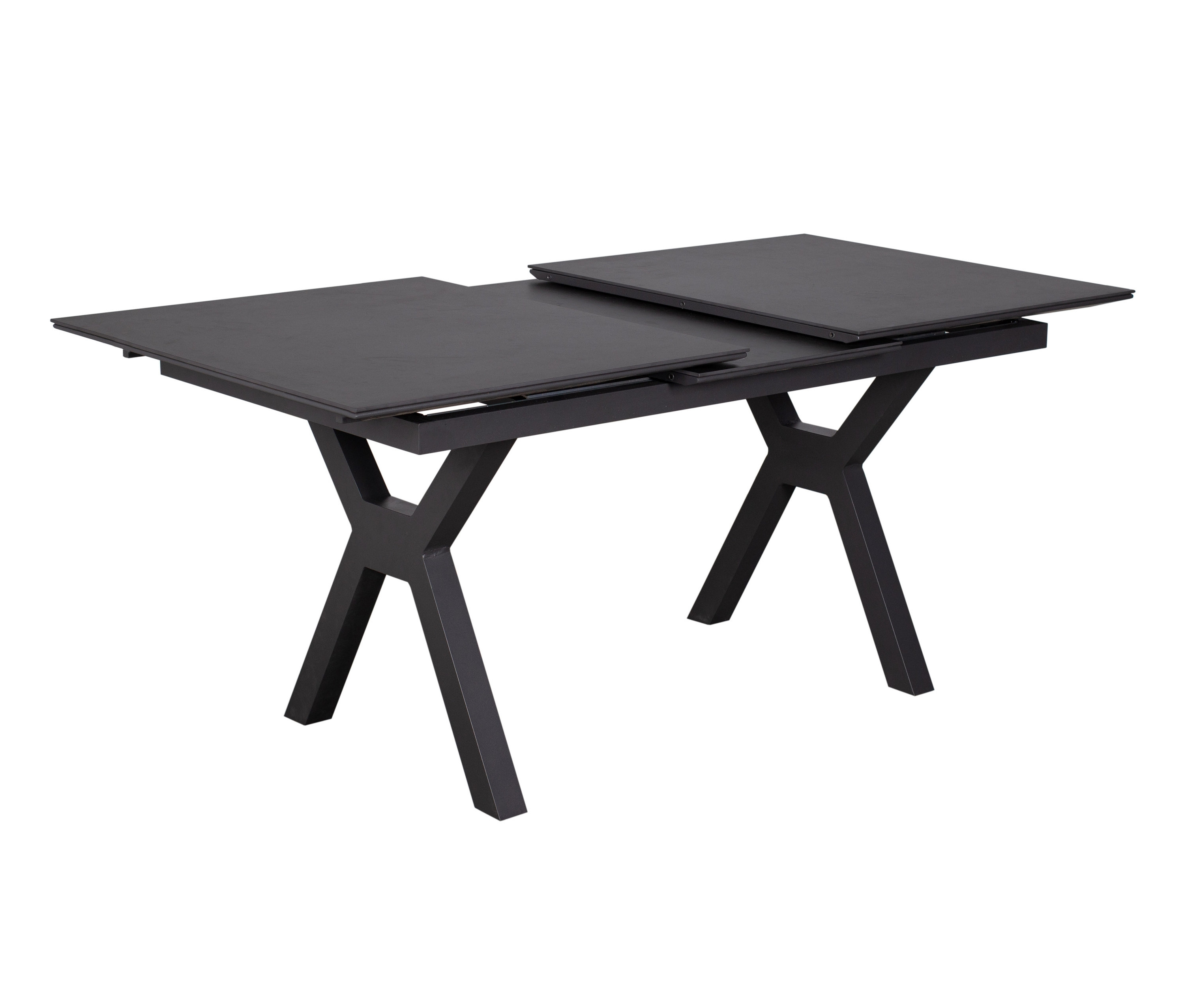 Thumbnail - deVries Ausziehtisch - 160x75x90cm - anthrazit - Aluminium / Edelstahl
