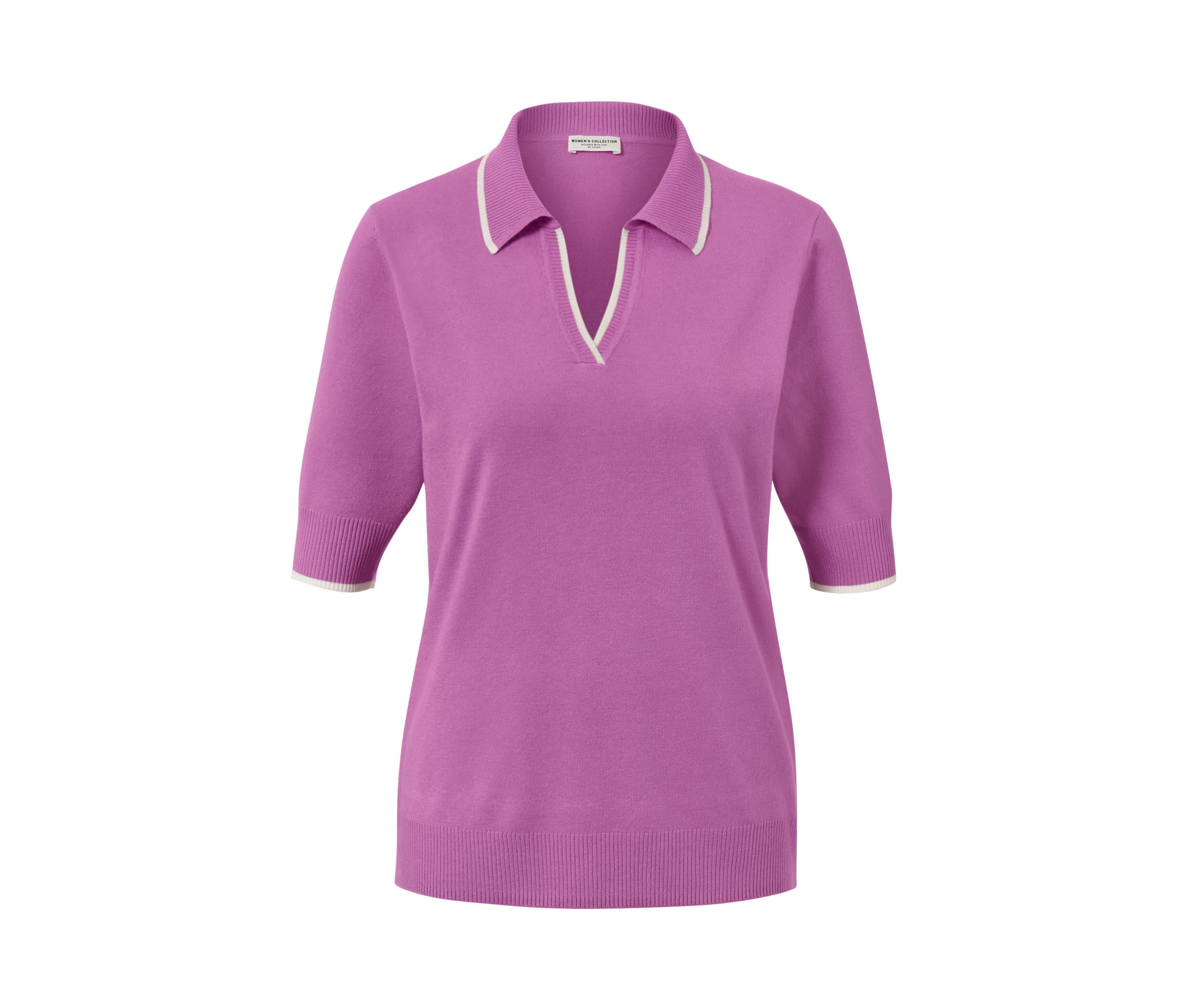 Tchibo - Feinstrick-Polo - Damen - Gr. S - creme