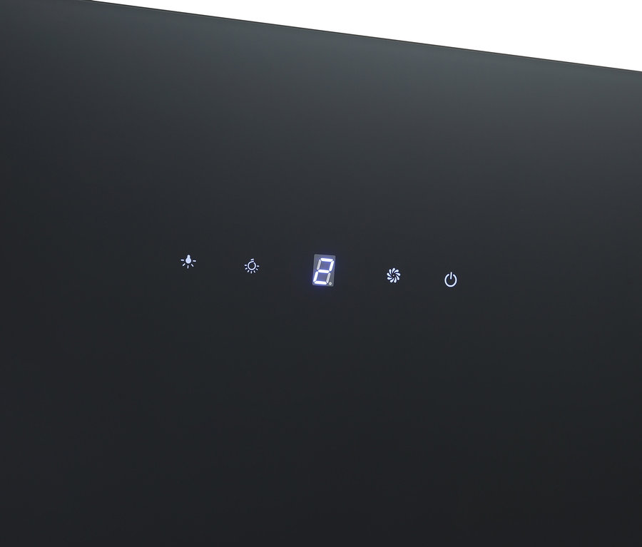 Schwarze Respekta Design-Schräghaube »CH69060SA+«, 60 cm, A+ (von A+++ bis D) mit Digitalanzeige.