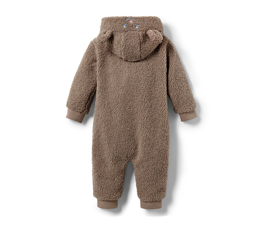 Detailaufnahme von Baby-Teddyfleece-Overall.