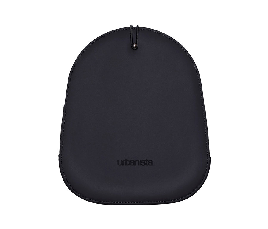 Schwarzes Etui für Solarbetriebene Kopfhörer »Urbanista Los Angeles« auf weißem Hintergrund.