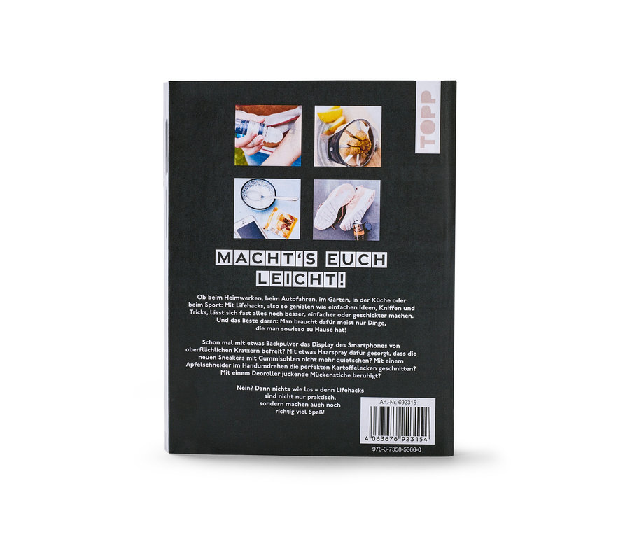 Buch "Trick 17" mit Fotos von Lifehacks.