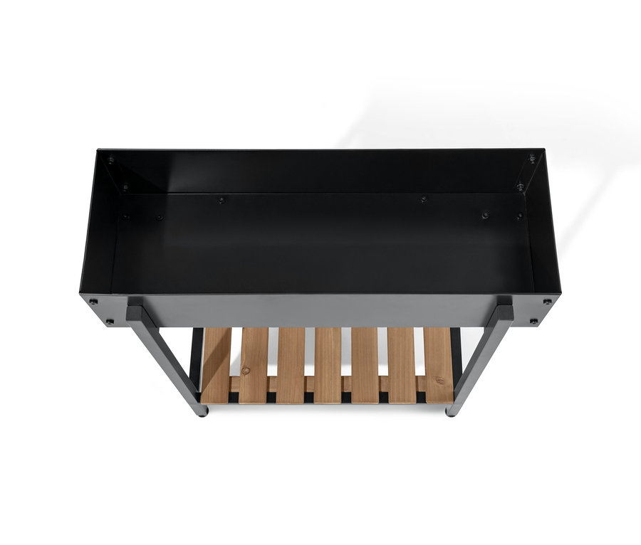 Schwarze Pflanz-Konsole »Elin« von oben.