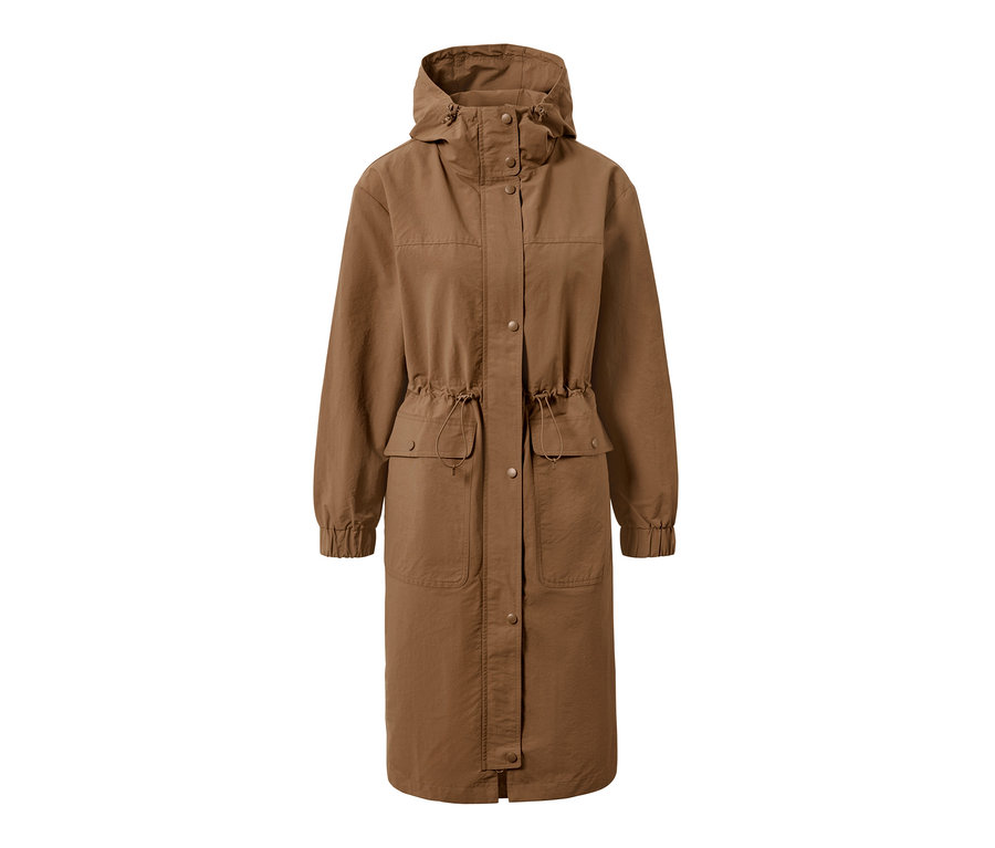 Brauner Parka mit Weste.