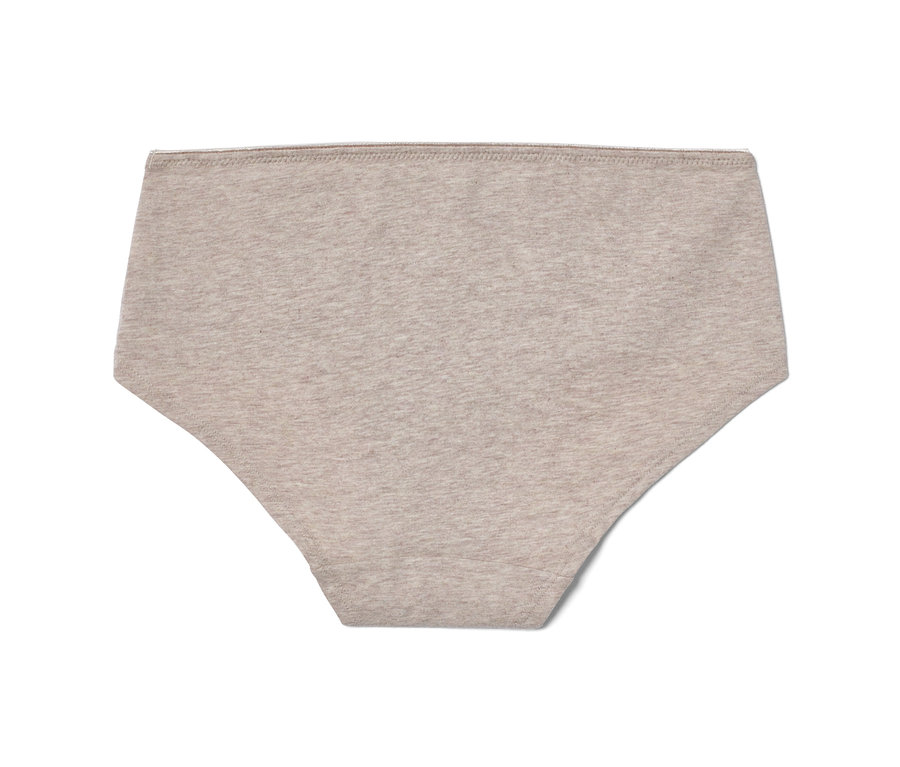 Ein einzelner, beiger Slip aus einem 4er-Pack Pantys.
