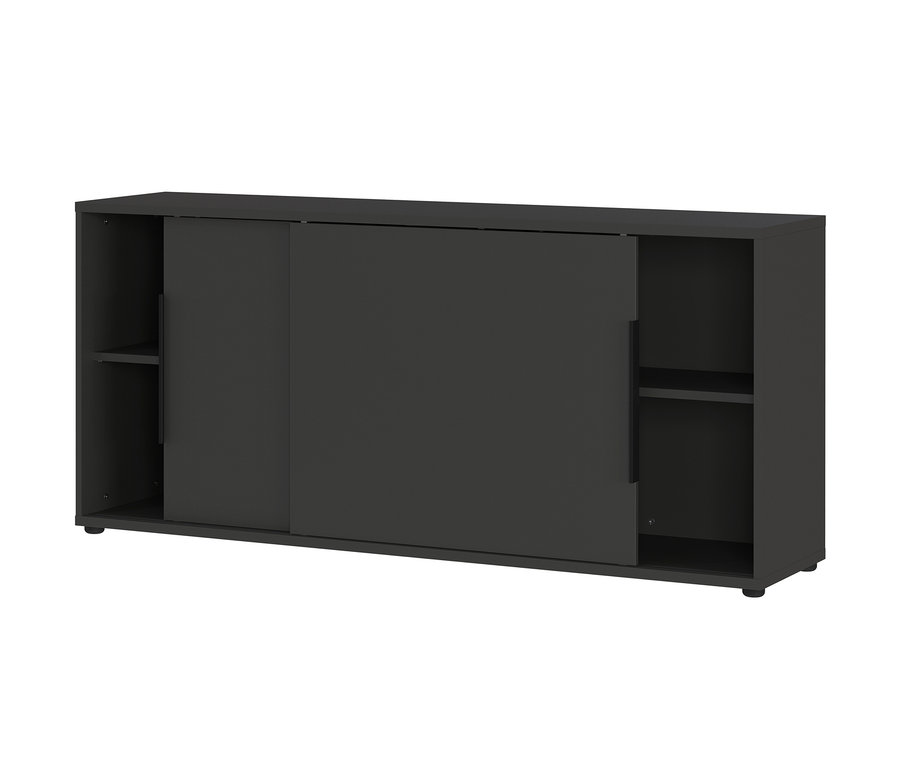 Ein graphitfarbener Schiebetürenschrank »Kopenhagen«.