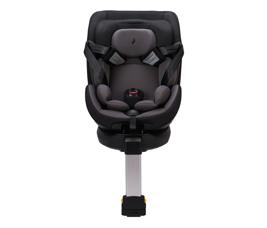 Vorderansicht eines schwarzen und grauen Osann »Hero360 SL« Kindersitzes.