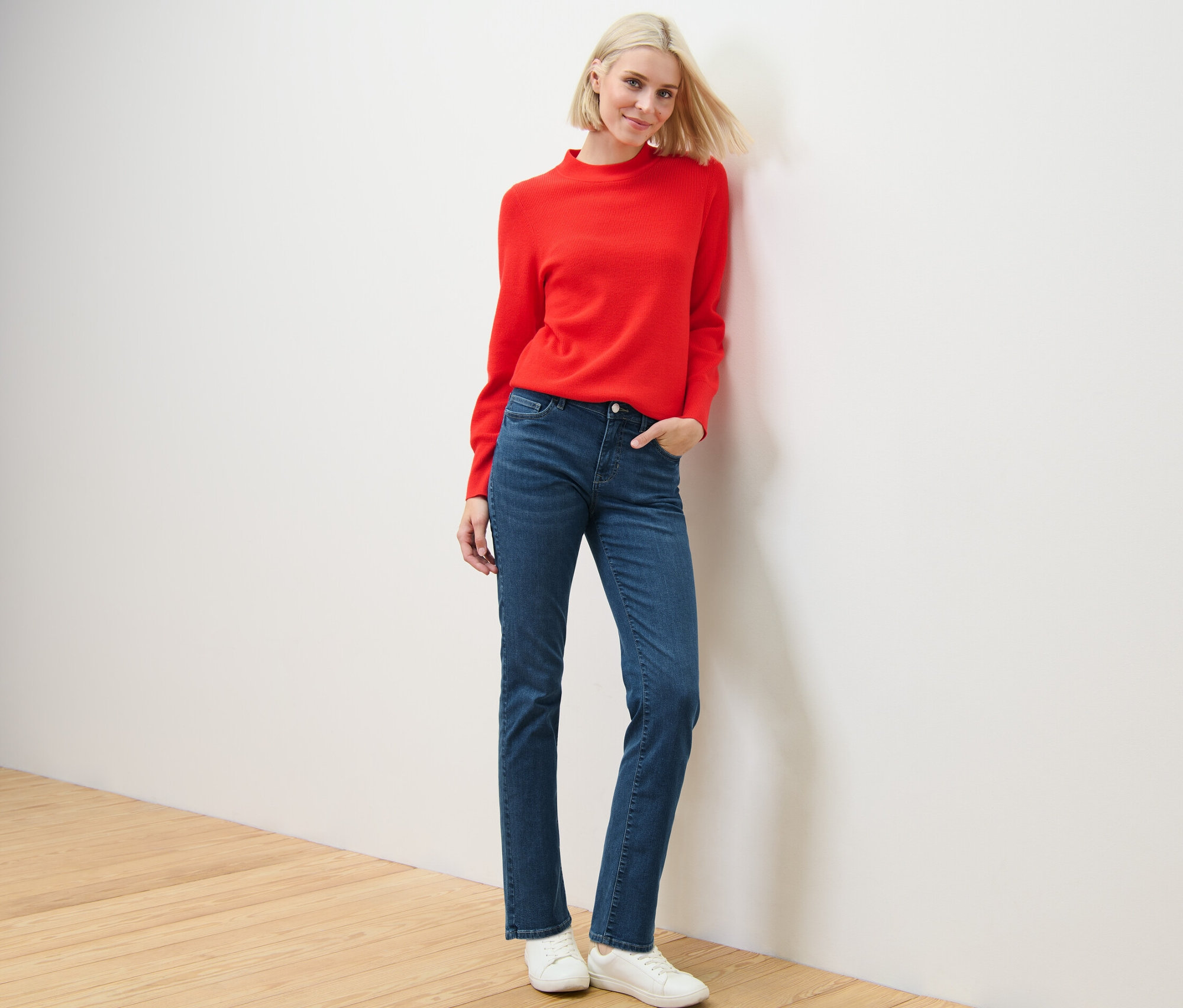 Thumbnail - Tchibo - Straight Jeans – Fit »Kira« - Damen - Gr. 50 - dunkelblau