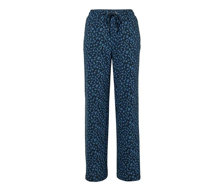 Blaue bedruckte Sweathose.