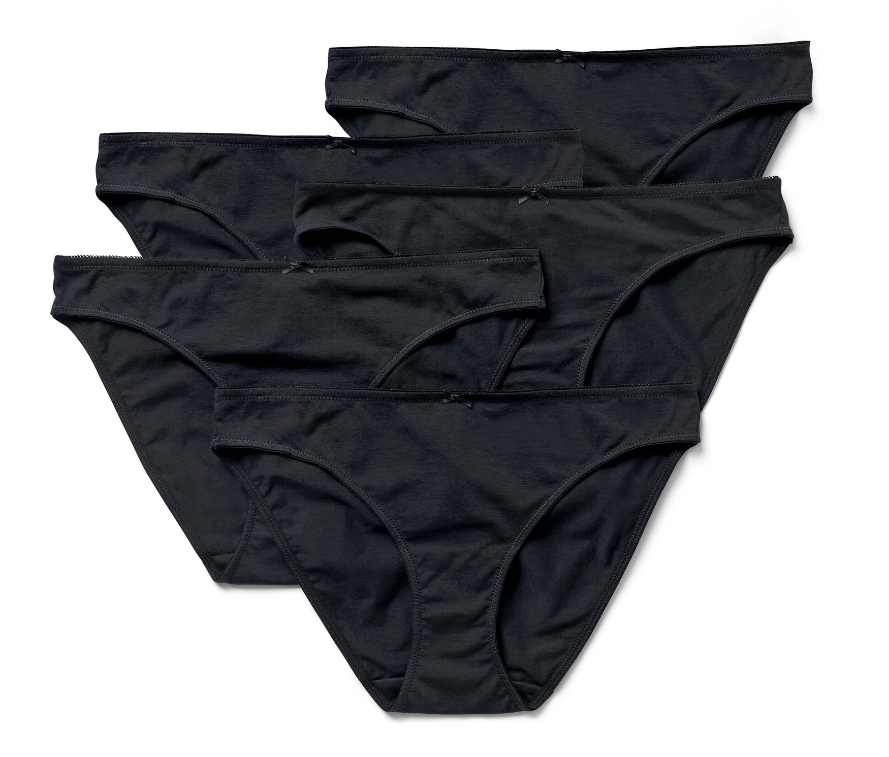 Tchibo - 5 Slips - Damen - Gr. XL - schwarz