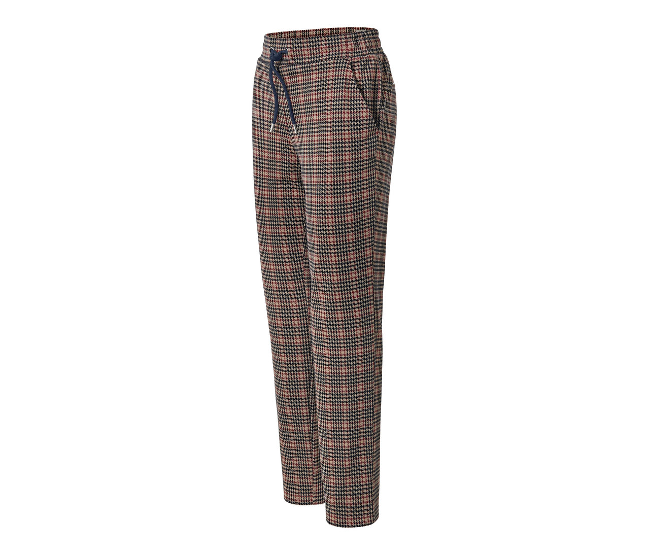 Joggpants mit Hahnentritt-Dessin.