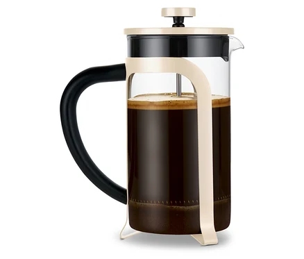 Eine Siebstempelkanne, 800 ml, 6 Tassen, friendly beige.